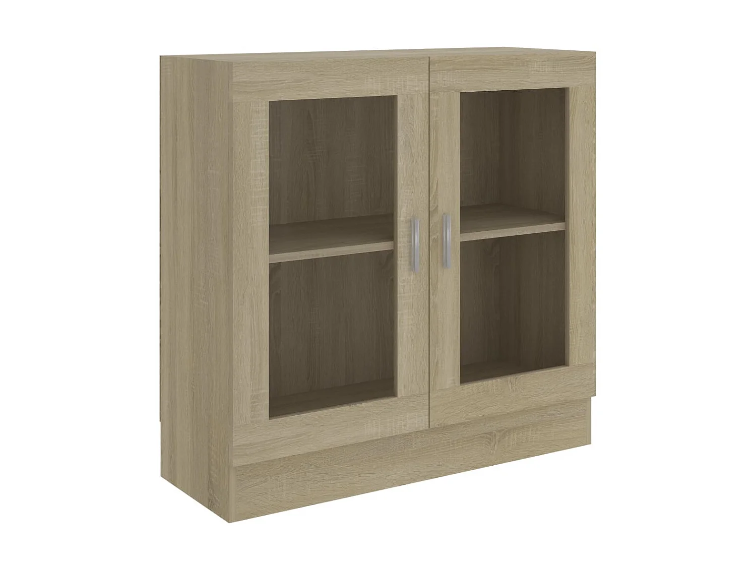Vitrine Chêne sonoma 82,5x30,5x80 cm Aggloméré OFR36800 BonneVie Meuble