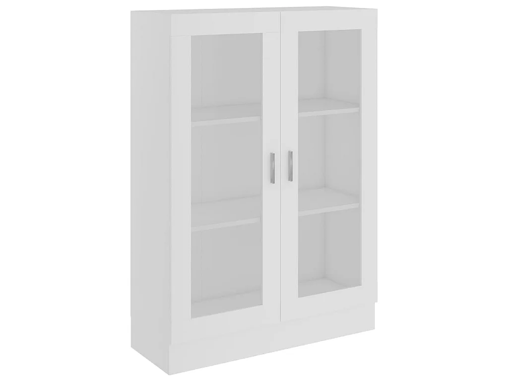 Armário vitrine 82,5x30,5x115 cm derivados de madeira branco PT570482