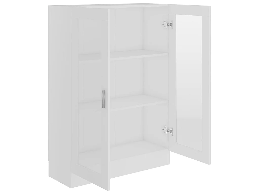 Armário vitrine 82,5x30,5x115 cm derivados de madeira branco PT570482