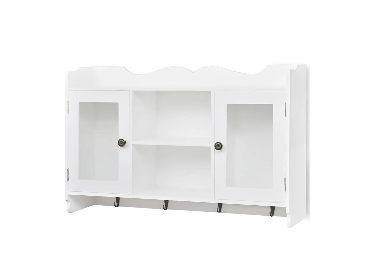 Wandschap voor boeken/DVD's MDF wit NL831952