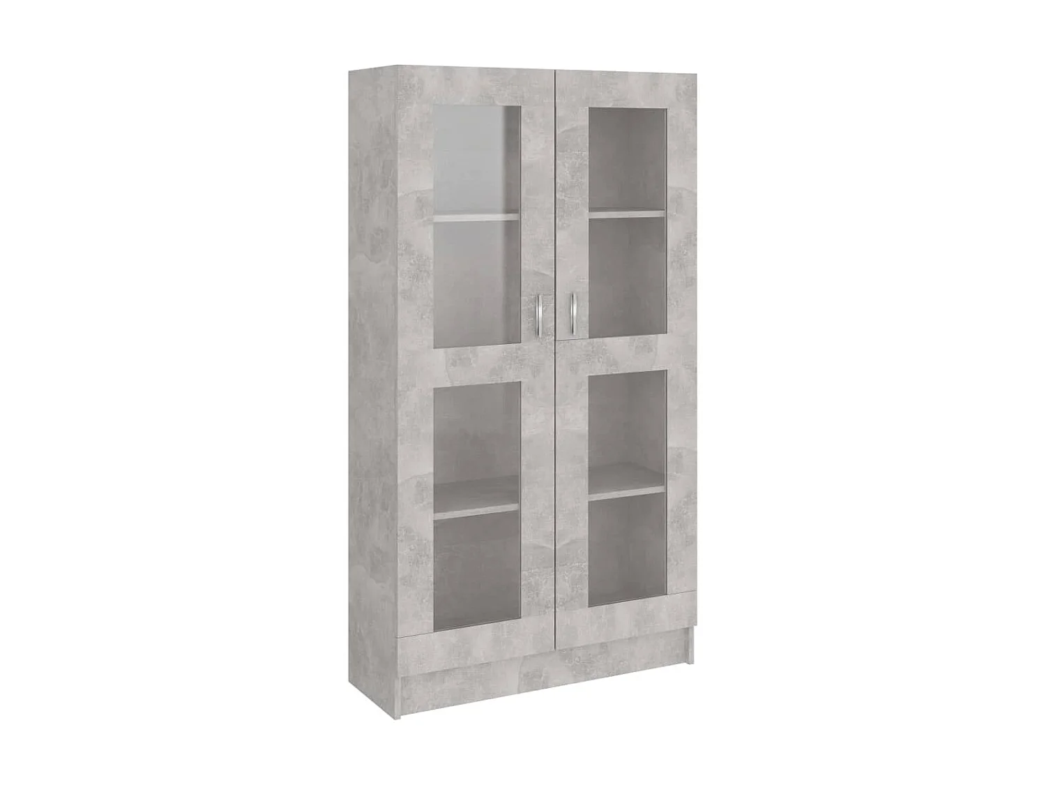 Vitrine Gris béton 82,5x30,5x150 cm Aggloméré OFR11192 BonneVie Meuble