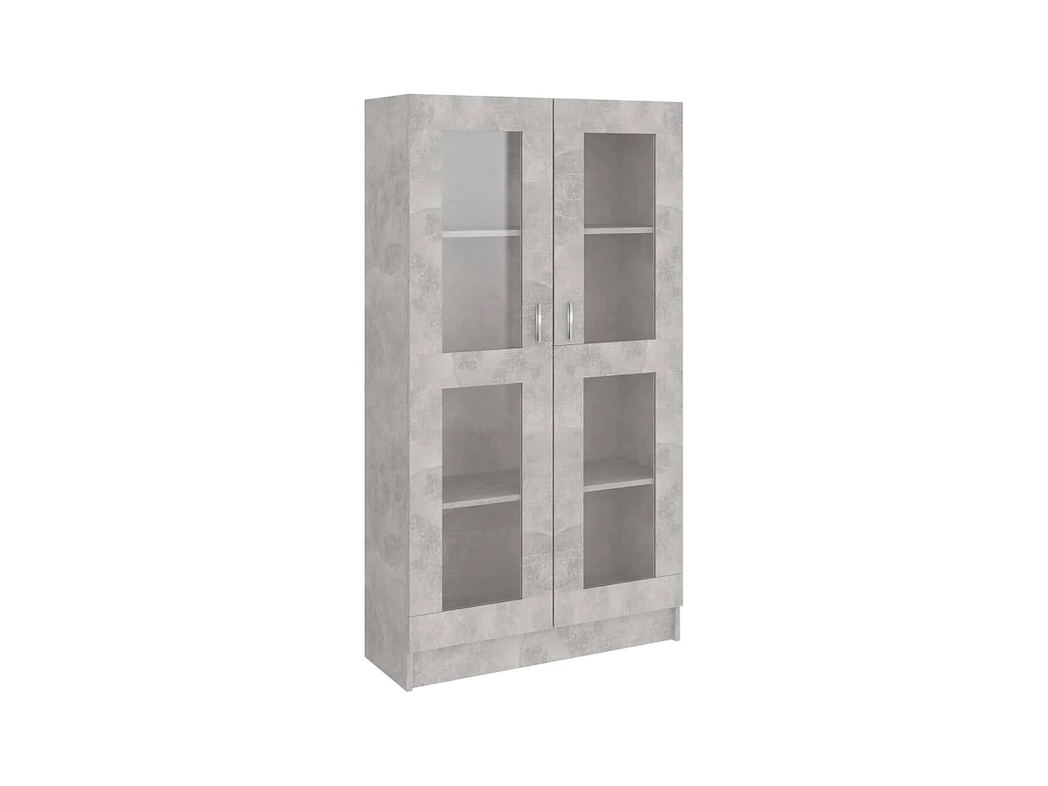 Vitrine Gris béton 82,5x30,5x150 cm Aggloméré OFR11192 BonneVie Meuble