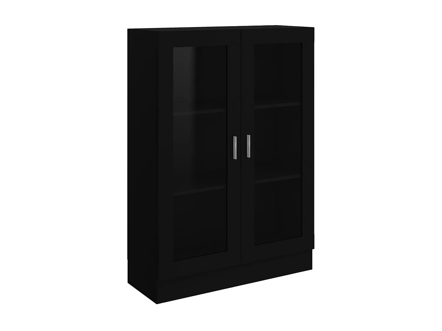 Vitrine Noir 82,5x30,5x115 cm Aggloméré OFR99359 BonneVie Meuble