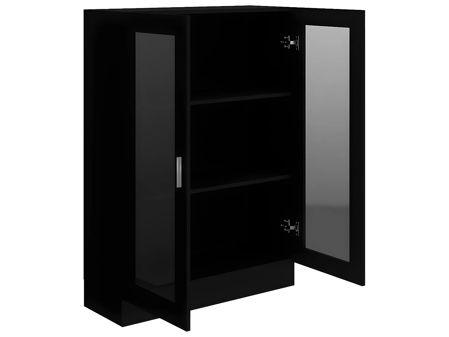 Vitrine Noir 82,5x30,5x115 cm Aggloméré OFR99359 BonneVie Meuble
