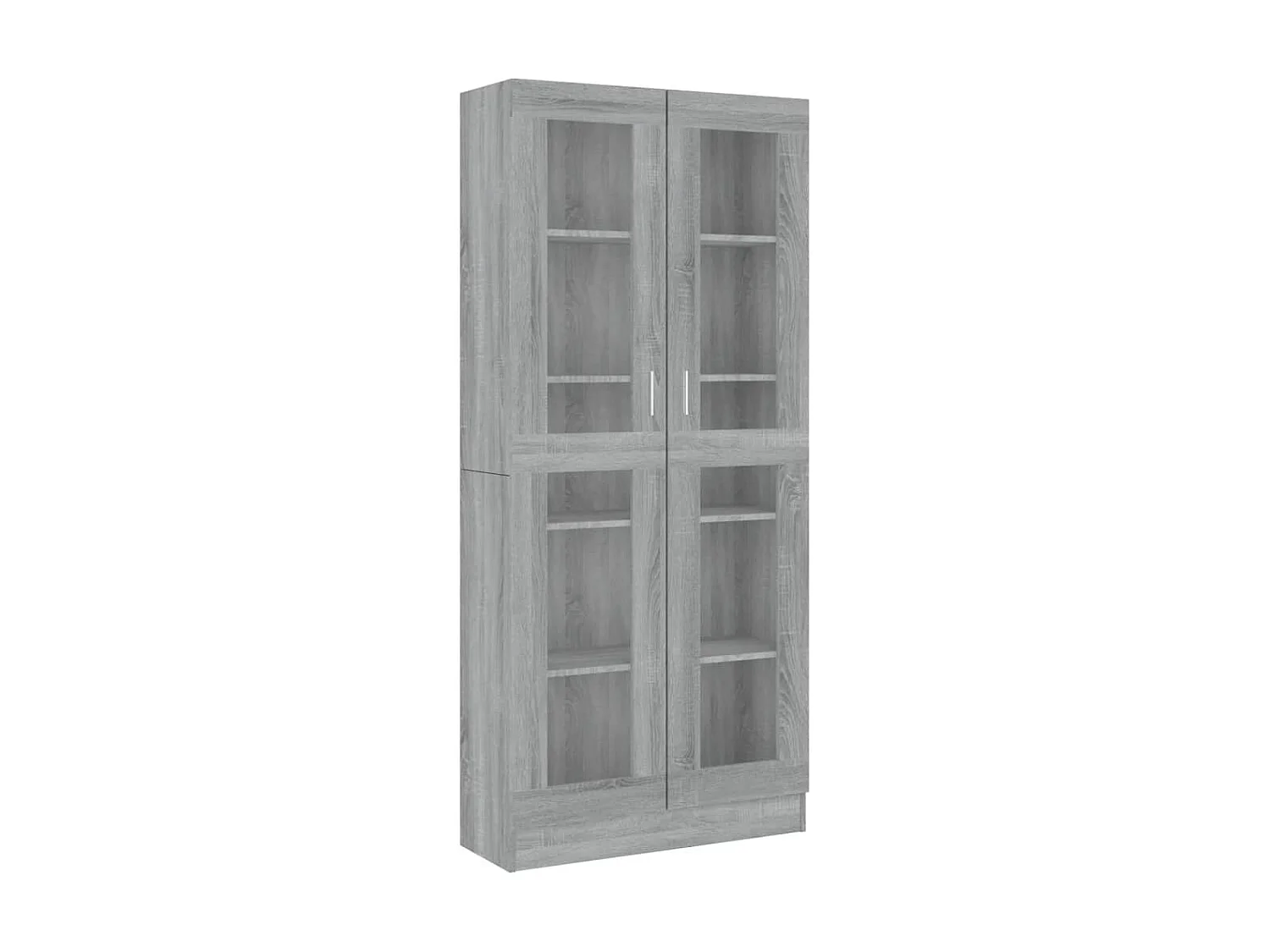 Vitrine Sonoma gris 82,5x30,5x185,5cm Bois ingénierie OFR45178 BonneVie Meuble