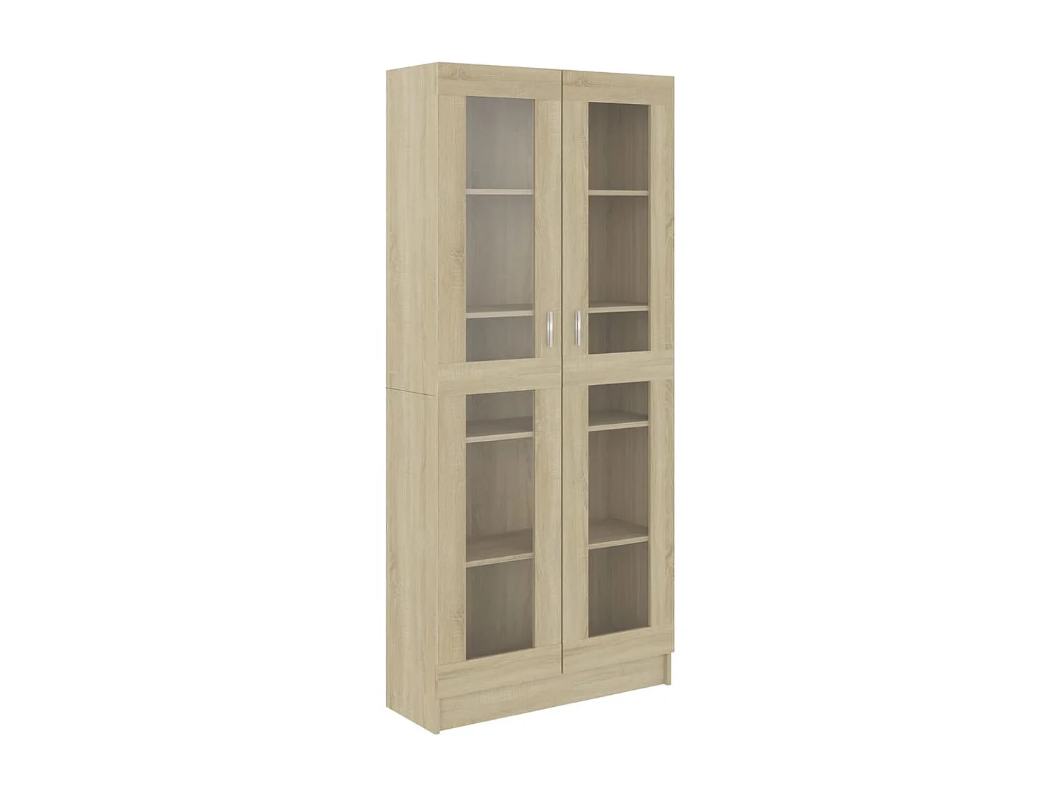 Vitrine Chêne sonoma 82,5x30,5x185,5 cm Aggloméré OFR10385 BonneVie Meuble