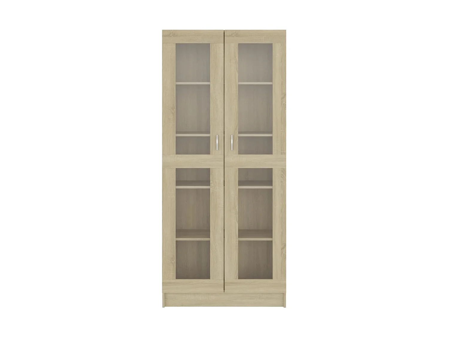 Vitrine Chêne sonoma 82,5x30,5x185,5 cm Aggloméré OFR10385 BonneVie Meuble