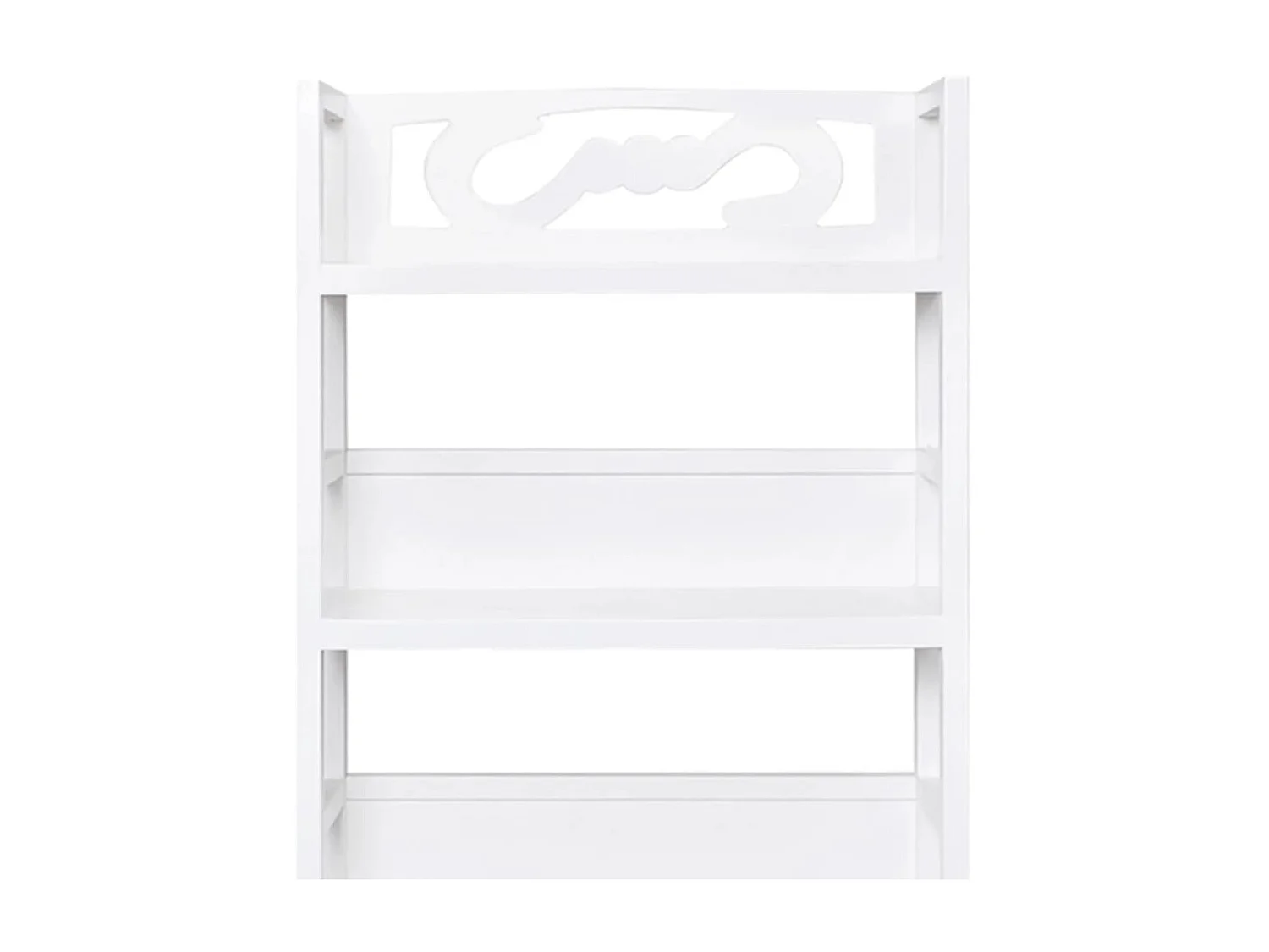 Vitrine Blanc 46x24x140 cm Bois de Paulownia solide OFR11932 BonneVie Meuble