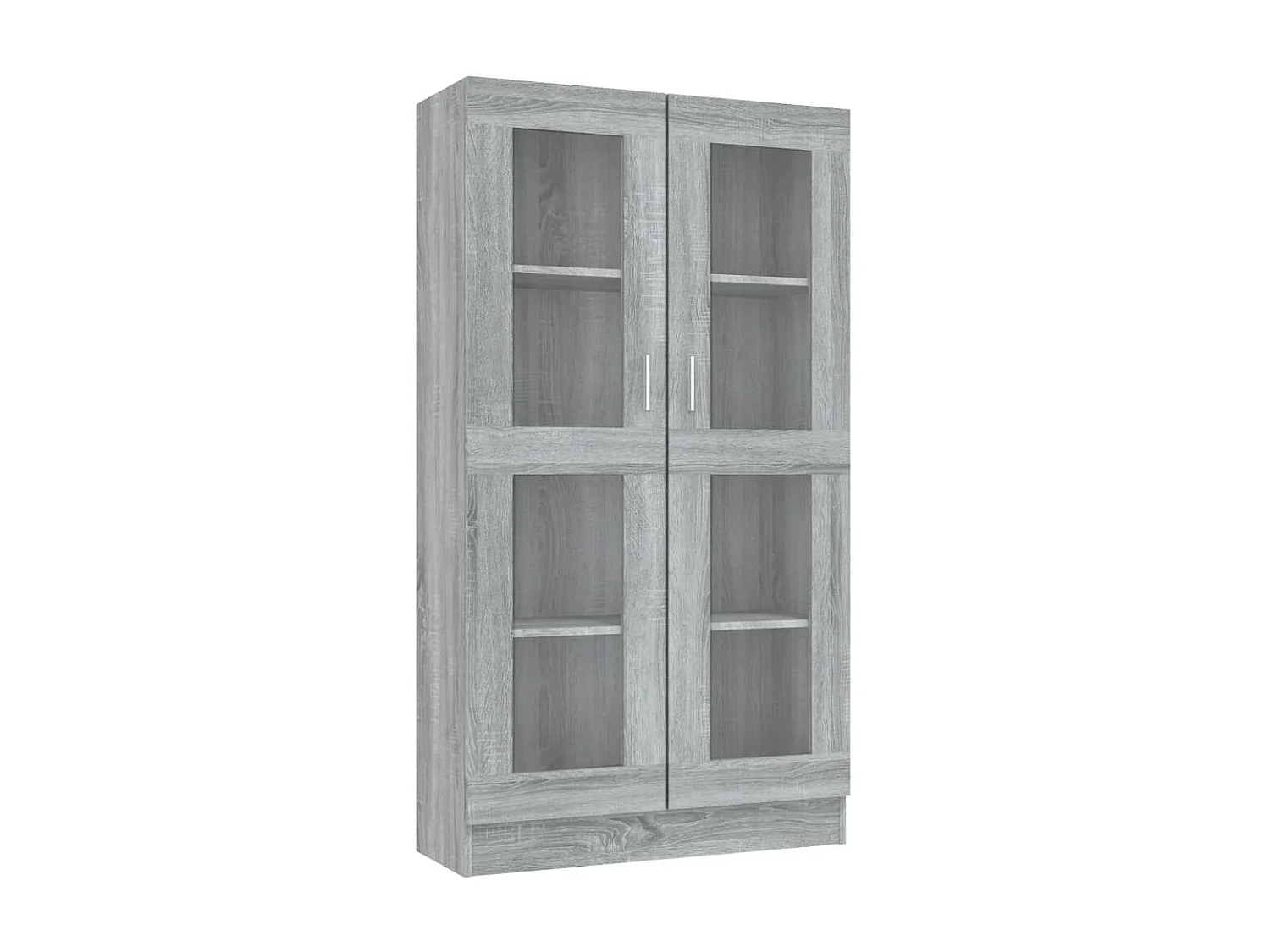 Vitrine Sonoma gris 82,5x30,5x150cm Bois d'ingénierie OFR39036 BonneVie Meuble
