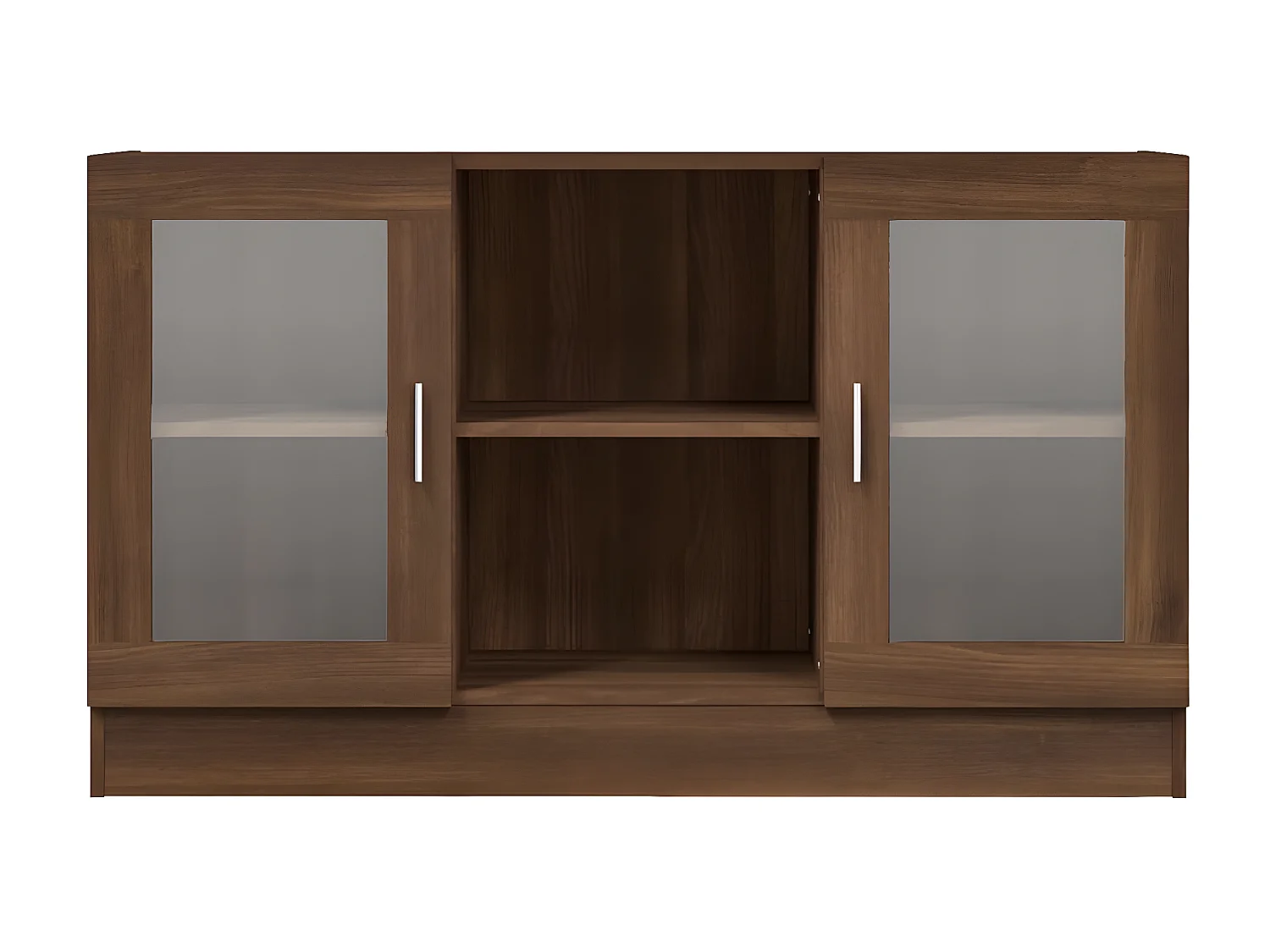 Vitrine Chêne marron 120x30,5x70 cm Bois d'ingénierie OFR69315 BonneVie Meuble