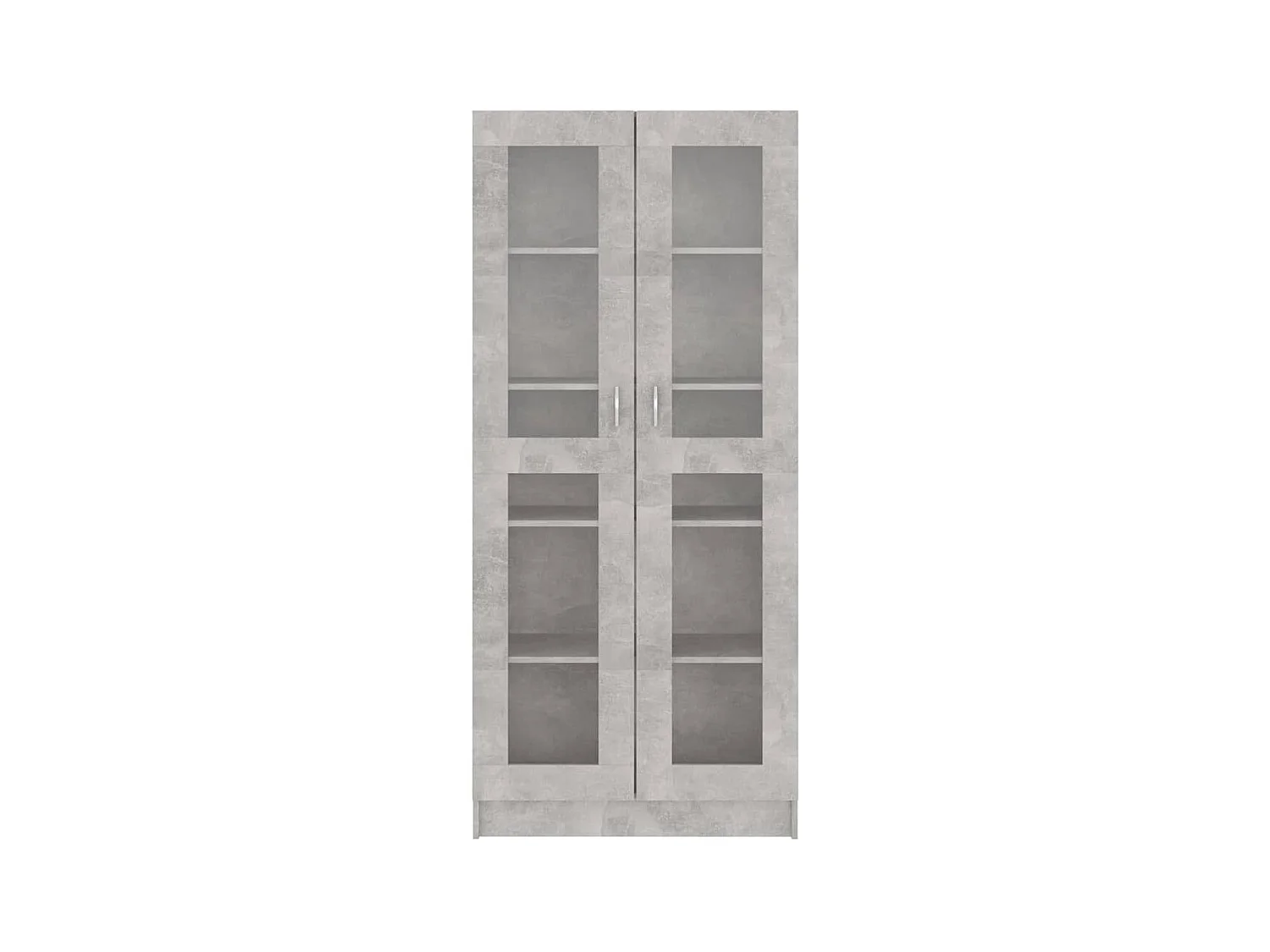 Vitrine Gris béton 82,5x30,5x185,5 cm Aggloméré OFR48870 BonneVie Meuble