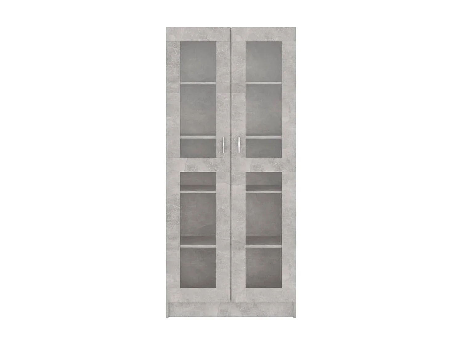 Vitrine Gris béton 82,5x30,5x185,5 cm Aggloméré OFR48870 BonneVie Meuble
