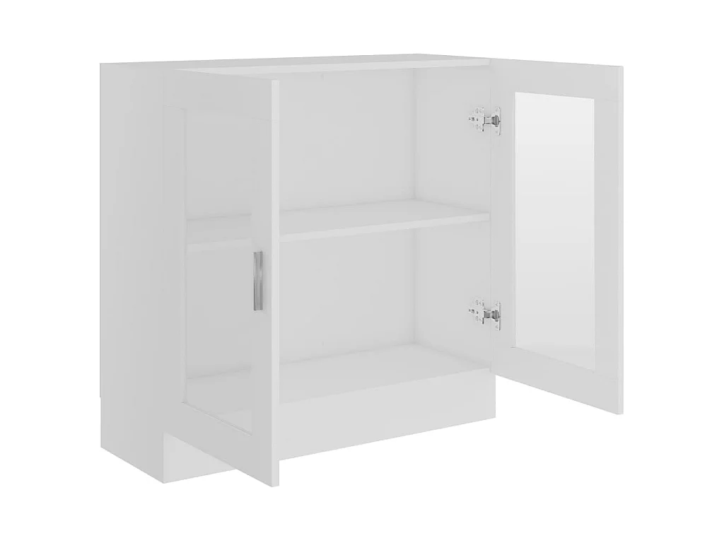 Vitrinekast 82,5x30,5x80 cm bewerkt hout wit NL982234