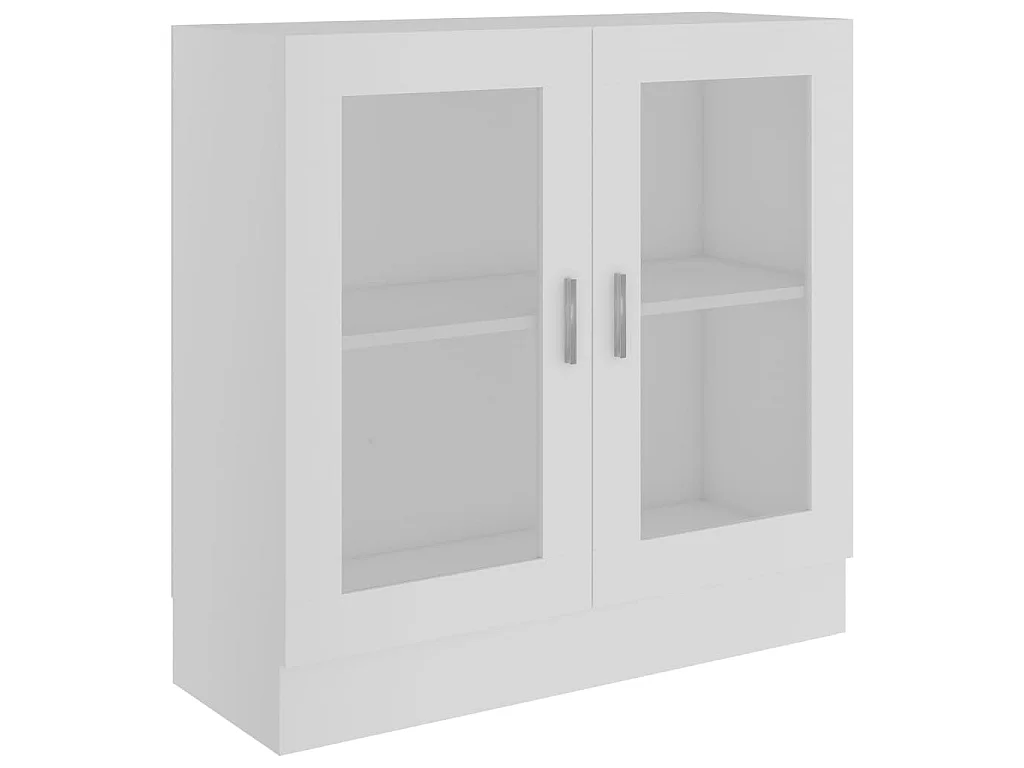 Vitrine Blanc 82,5x30,5x80 cm Aggloméré OFR48611 BonneVie Meuble