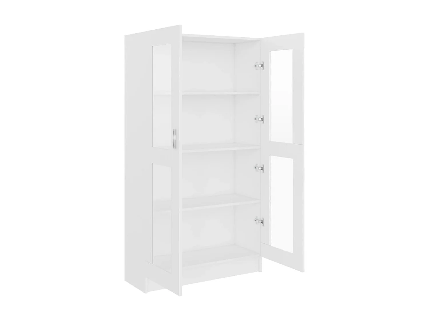 Vitrine Blanc 82,5x30,5x150 cm Aggloméré OFR52439 BonneVie Meuble