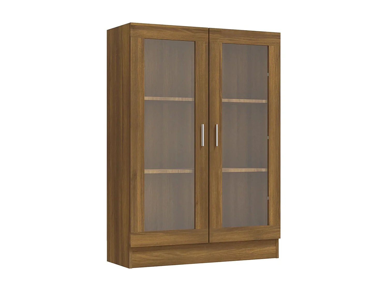 Vitrine, Buffet, Bibliothèque rangement Chêne marron 82,5x30,5x115cmBois d'ingénierie QWS8848 BonneVie Meuble