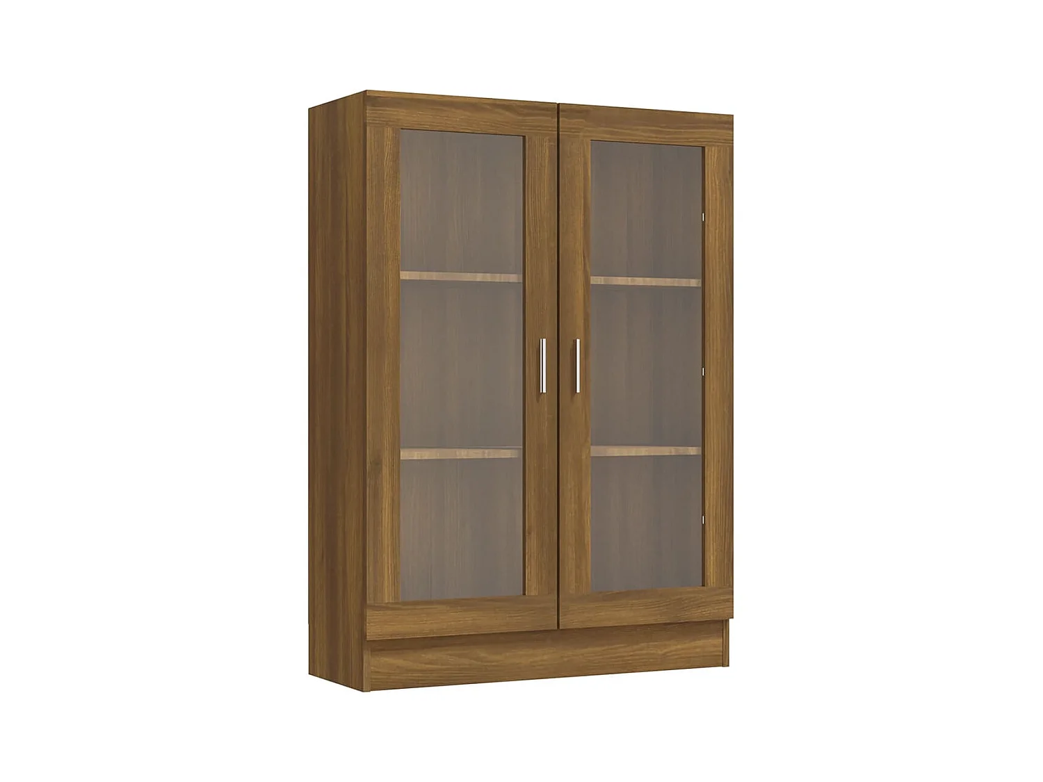 Vitrine, Buffet, Bibliothèque rangement Chêne marron 82,5x30,5x115cmBois d'ingénierie QWS8848 BonneVie Meuble