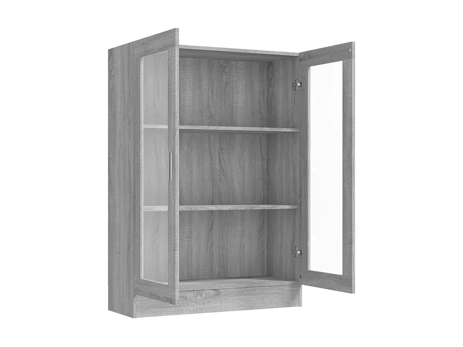 Vitrine Sonoma gris 82,5x30,5x115cm Bois d'ingénierie OFR70083 BonneVie Meuble
