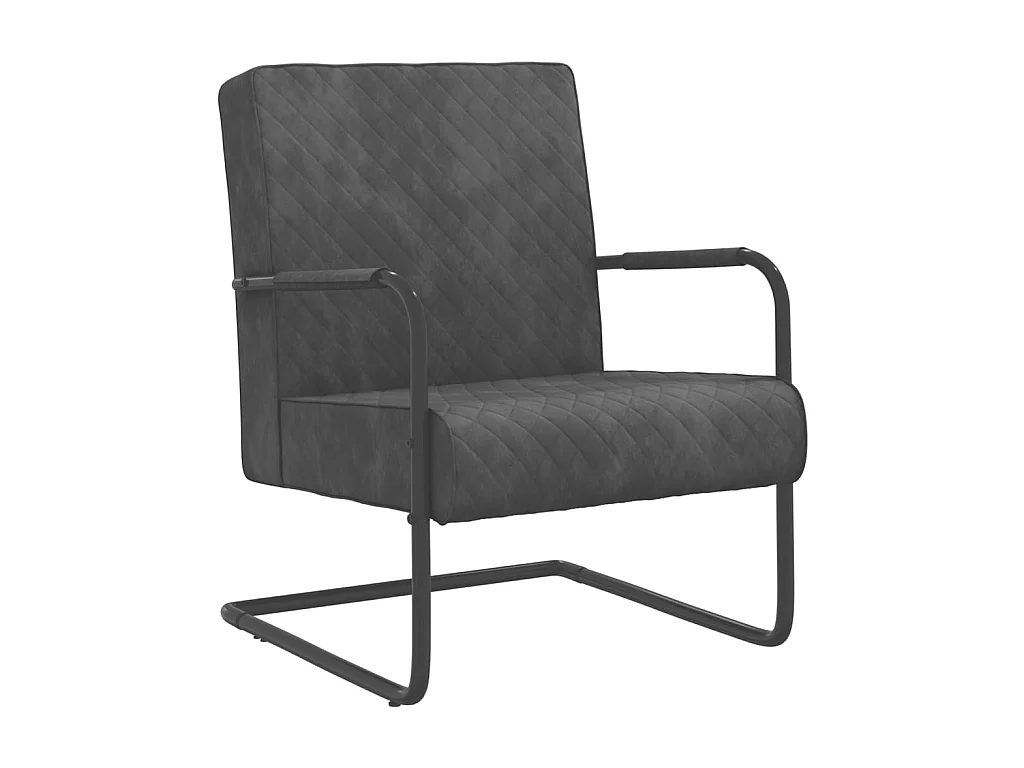 Chaise cantilever Gris foncé Velours SEF60160