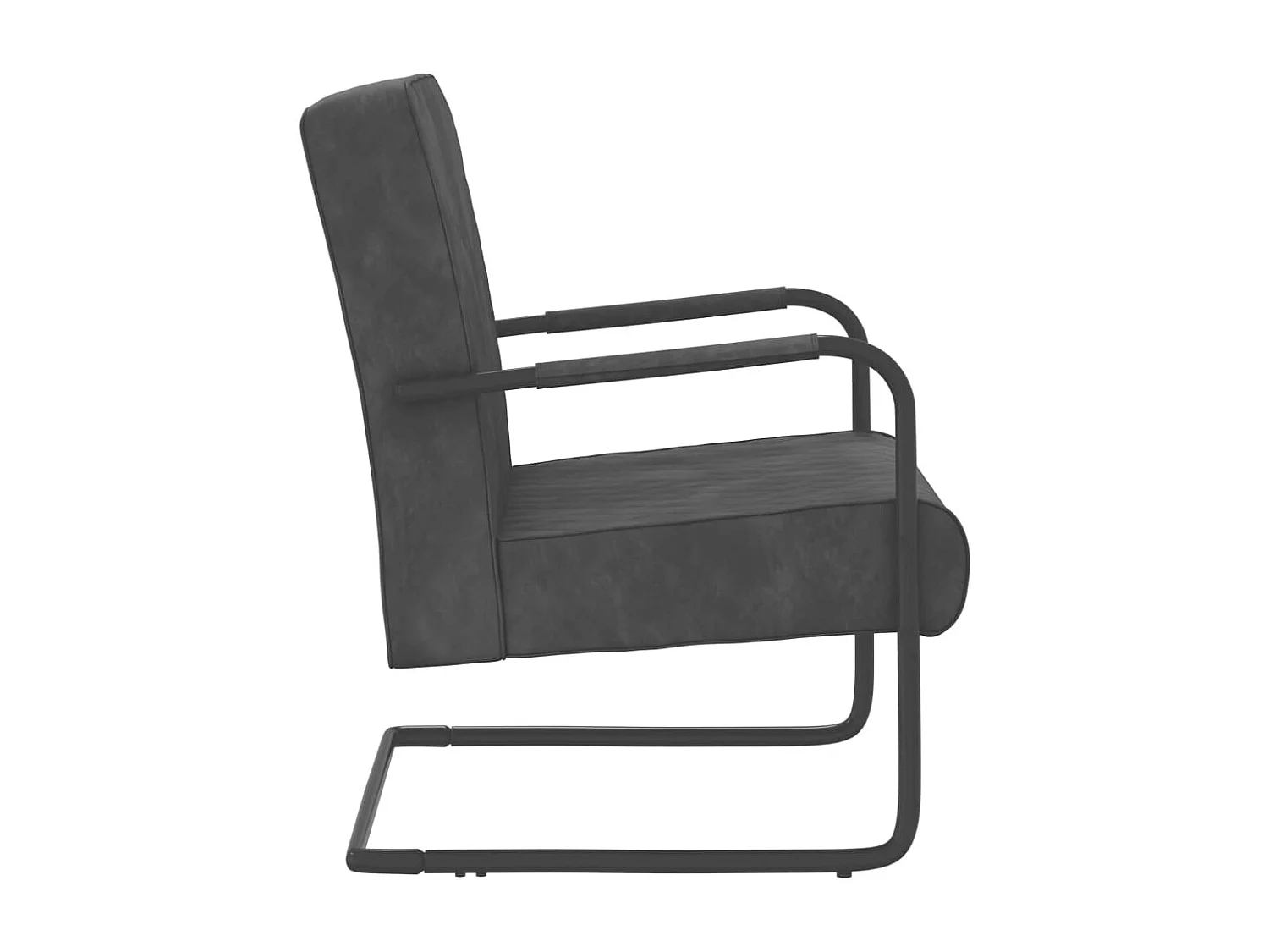 Chaise cantilever Gris foncé Velours SEF60160