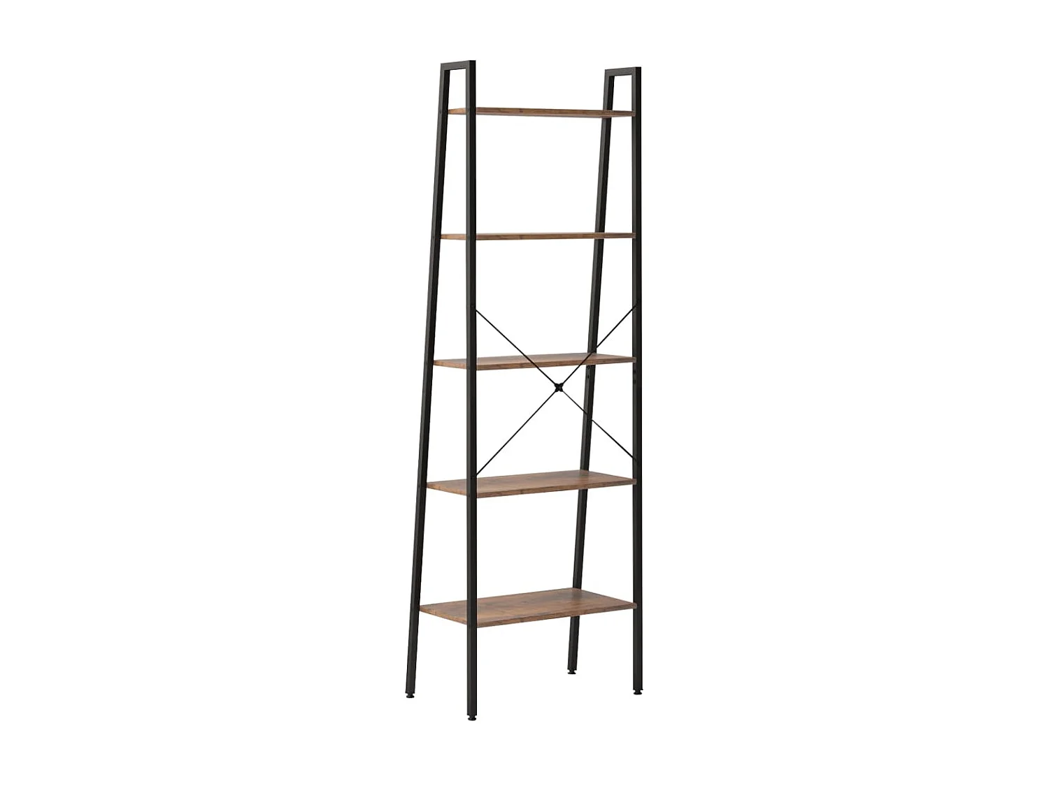 Étagère sur pied 5 niveaux Marron foncé et noir 56x35x174 cm OFR61835 BonneVie Meuble