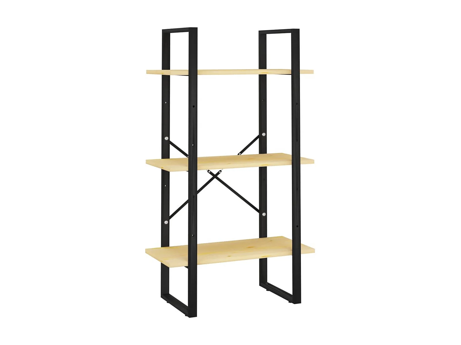 Étagère de rangement 60x30x105 cm Bois de pin massif OFR27115 BonneVie Meuble