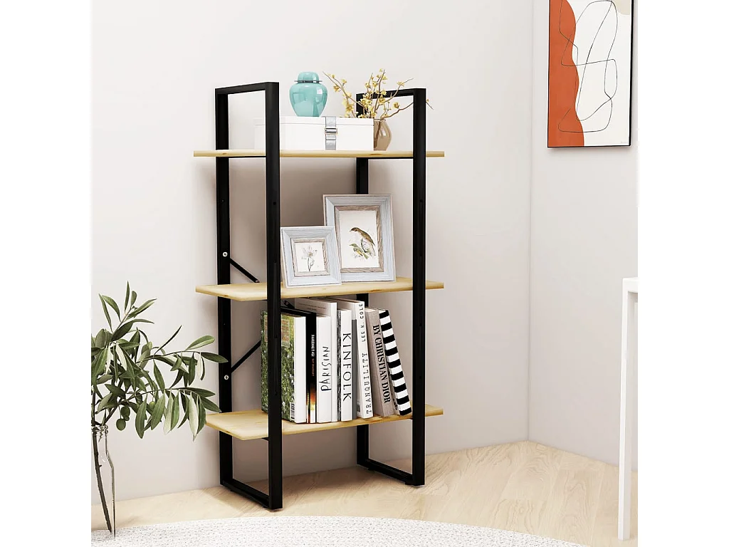 Étagère de rangement 60x30x105 cm Bois de pin massif OFR27115 BonneVie Meuble