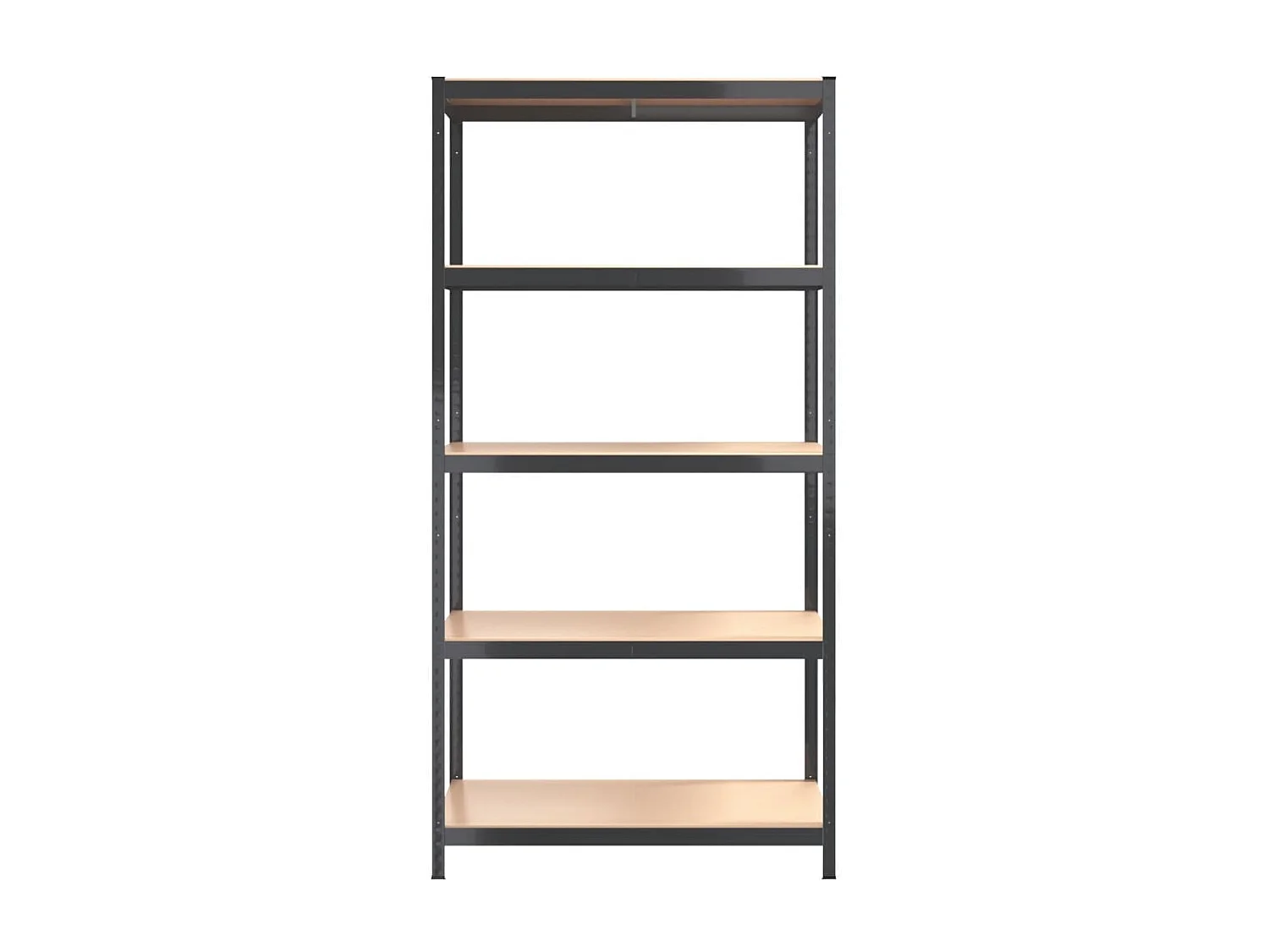 Opbergrek 5-laags staal en bewerkt hout antracietkleurig NL591068