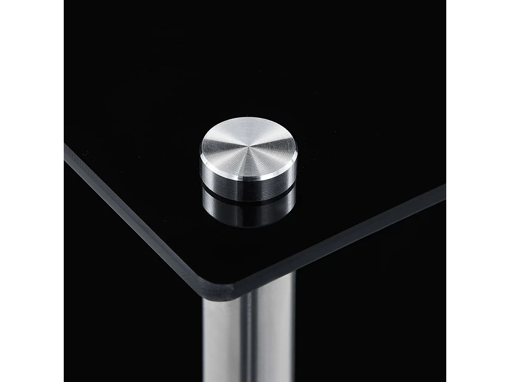 Estantería 6 niveles cristal templado negro 40x40x160 cm ES333245