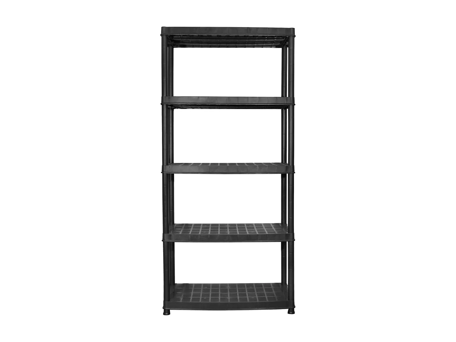 Estante de almacenaje 5 niveles negro plástico 85x40x185 cm ES437823
