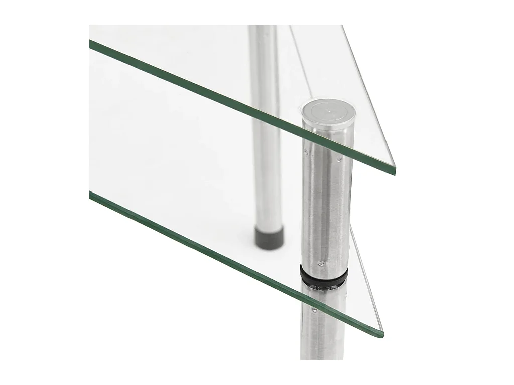 Estantería de cocina vidrio templado transparente 49,5x35x19 cm ES586196