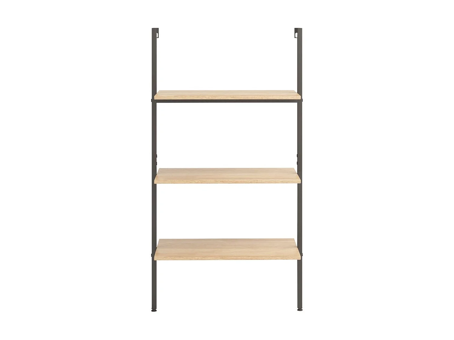 Étagère inclinée 3 niveaux Marron clair et noir 64x35x120,5 cm OFR91132 BonneVie Meuble