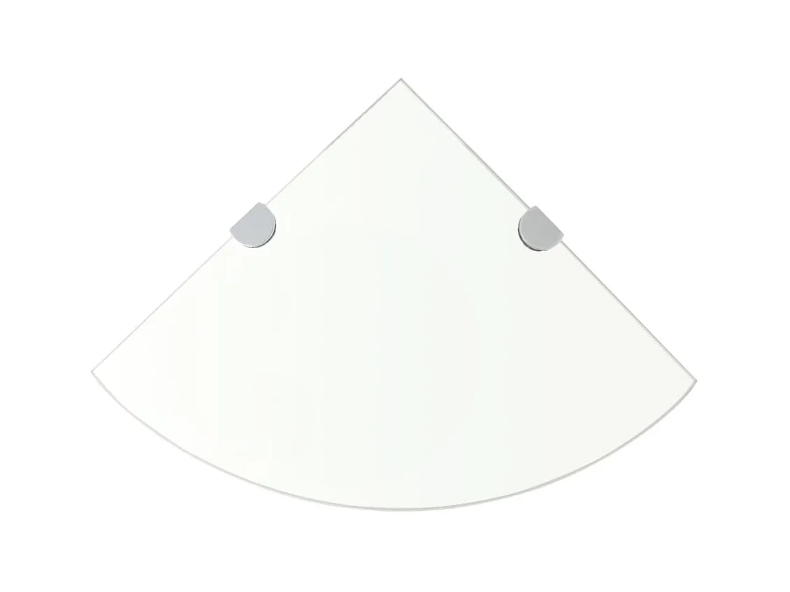 Étagère de coin + supports chromés Verre Transparent 35 x 35 cm OFR26437 BonneVie Meuble