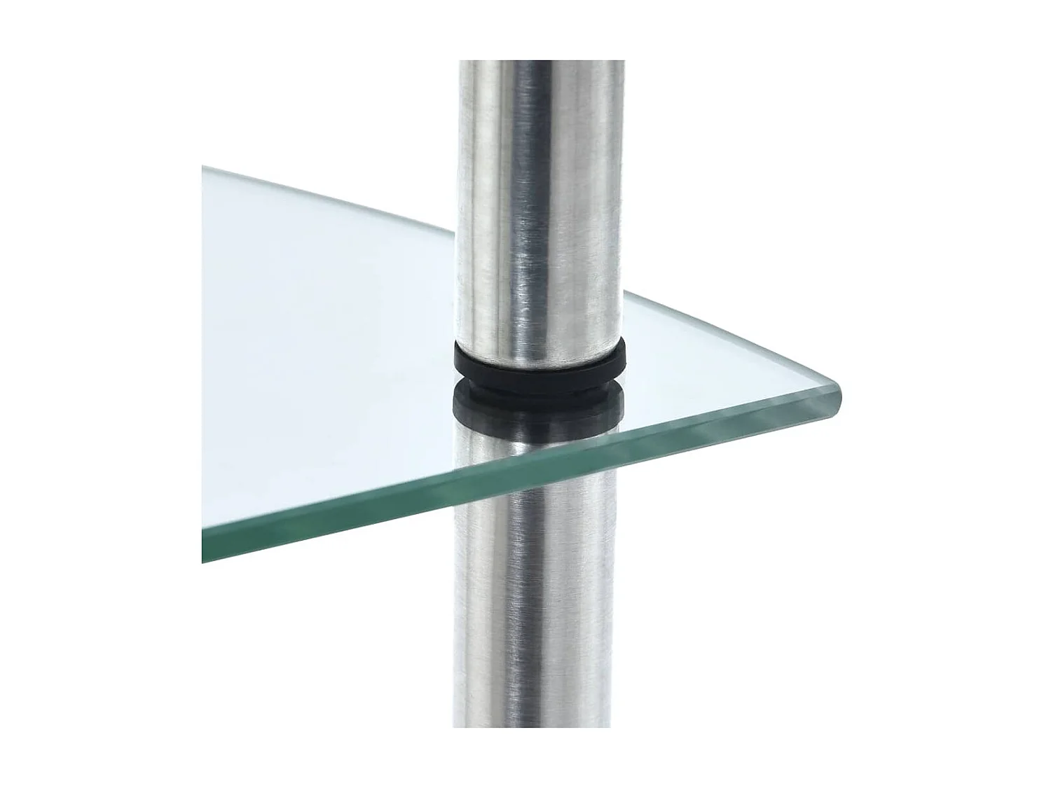 Estantería 4 niveles cristal templado transparente 30x30x100 cm ES239053