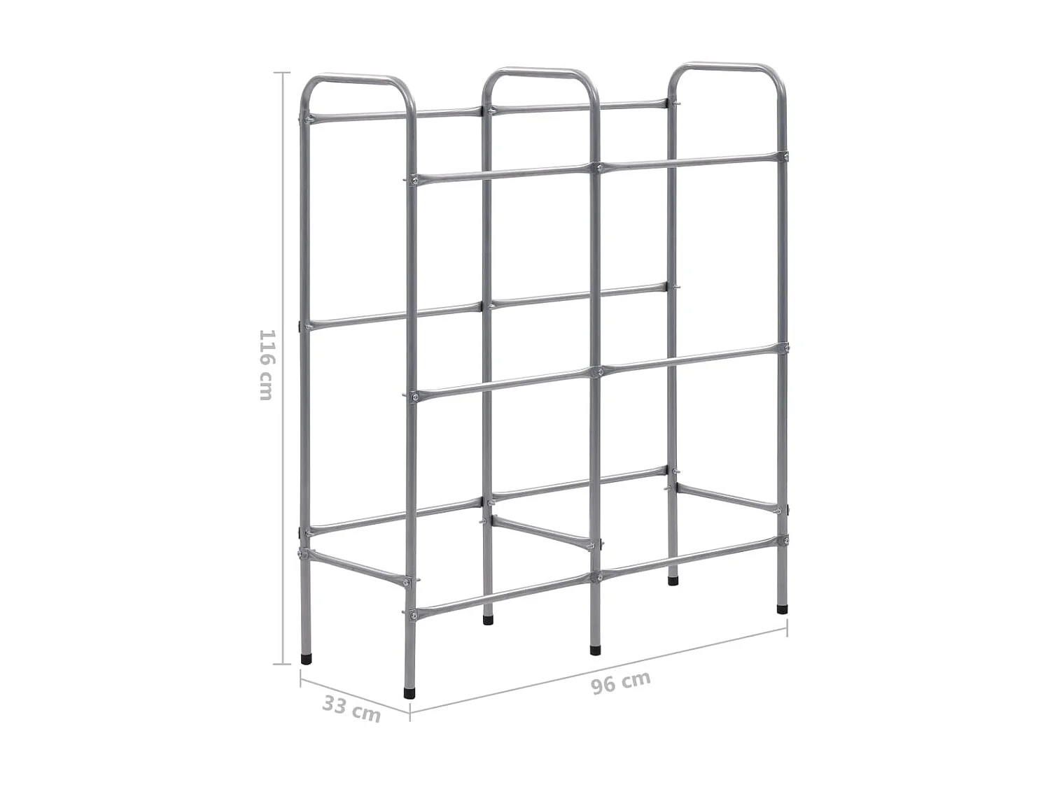 Estantería almacenaje para 6 cajas acero plateado 96x33x116 cm ES452409