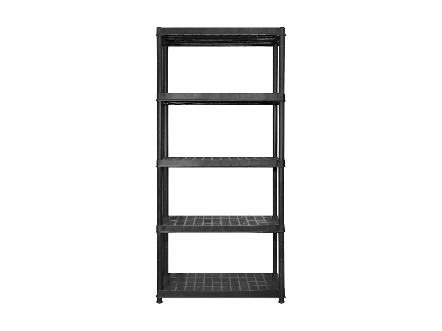 Etagère de rangement à 5 niveaux, Étagère Charge Noir 340x40x185 cm Plastique ASW99702 BonneVie Meuble