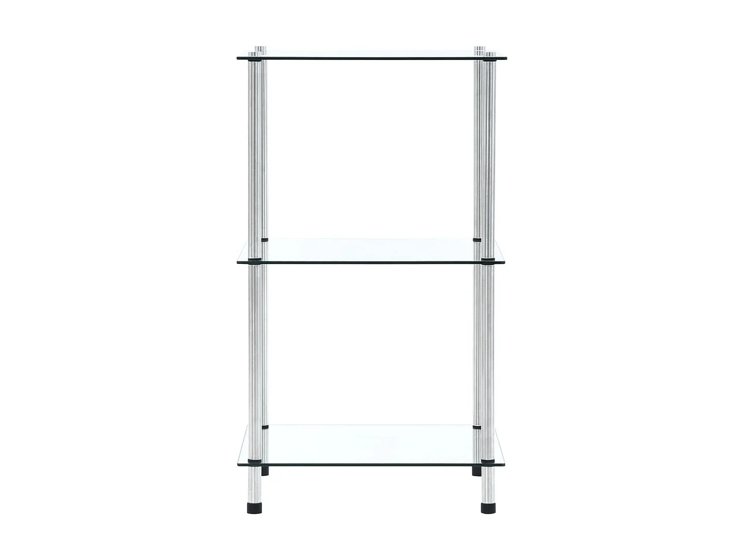 Étagère 3 niveaux Transparent 40x40x67 cm Verre trempé OFR86126 BonneVie Meuble