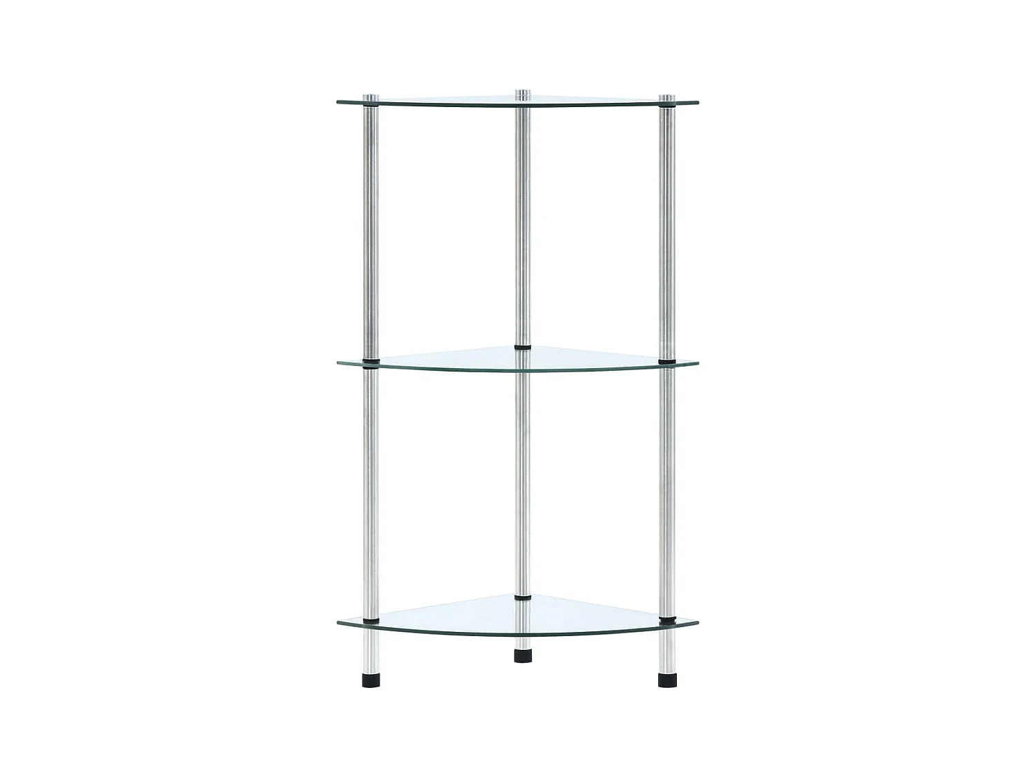 Étagère 3 niveaux Transparent 30x30x67 cm Verre trempé OFR96233 BonneVie Meuble