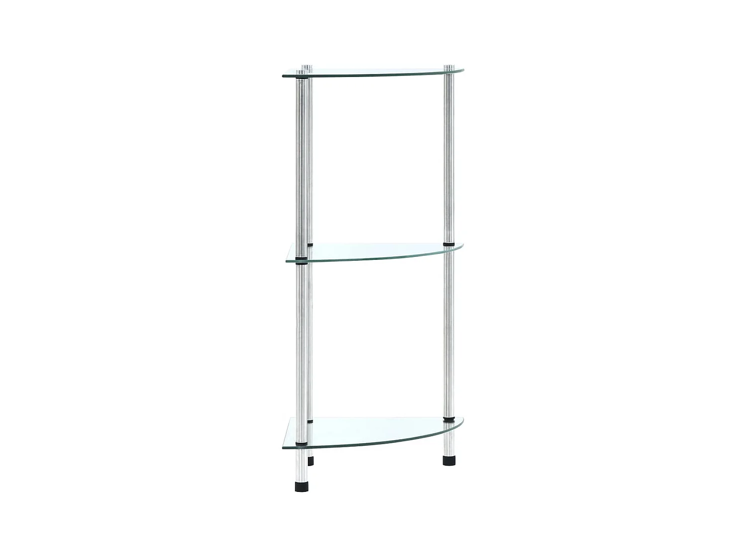 Étagère 3 niveaux Transparent 30x30x67 cm Verre trempé OFR96233 BonneVie Meuble
