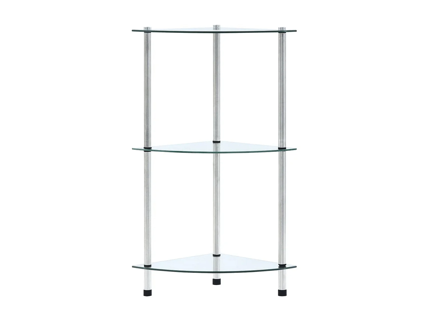 Estantería 3 niveles cristal templado transparente 30x30x67 cm ES966148