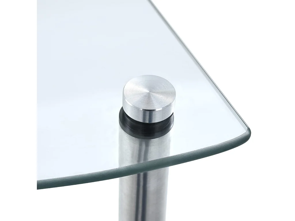 Estantería 3 niveles cristal templado transparente 30x30x67 cm ES966148