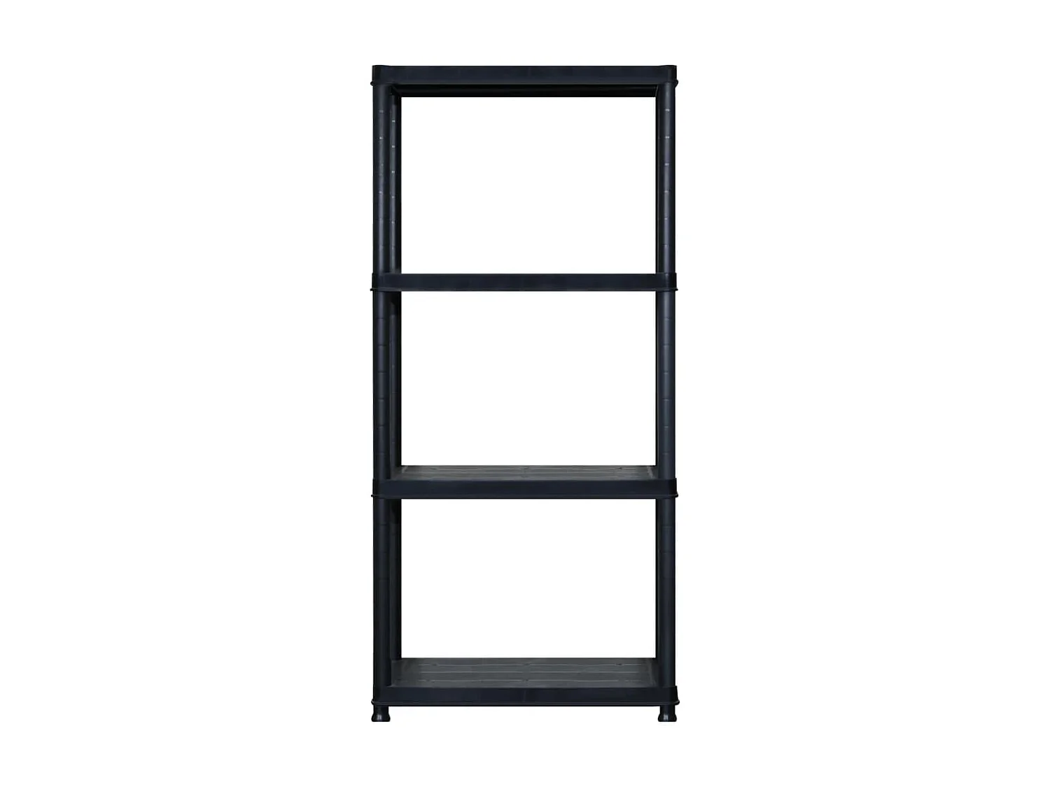 Étagère de rangement à 4 niveaux Noir 183x30,5x130 cm Plastique OFR58989 BonneVie Meuble