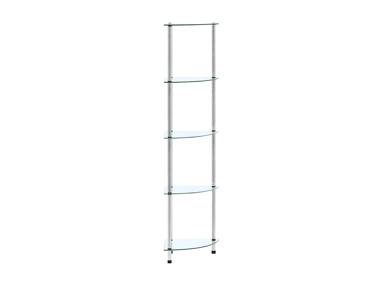 Étagère 5 niveaux Transparent 30x30x130 cm Verre trempé OFR62933 BonneVie Meuble