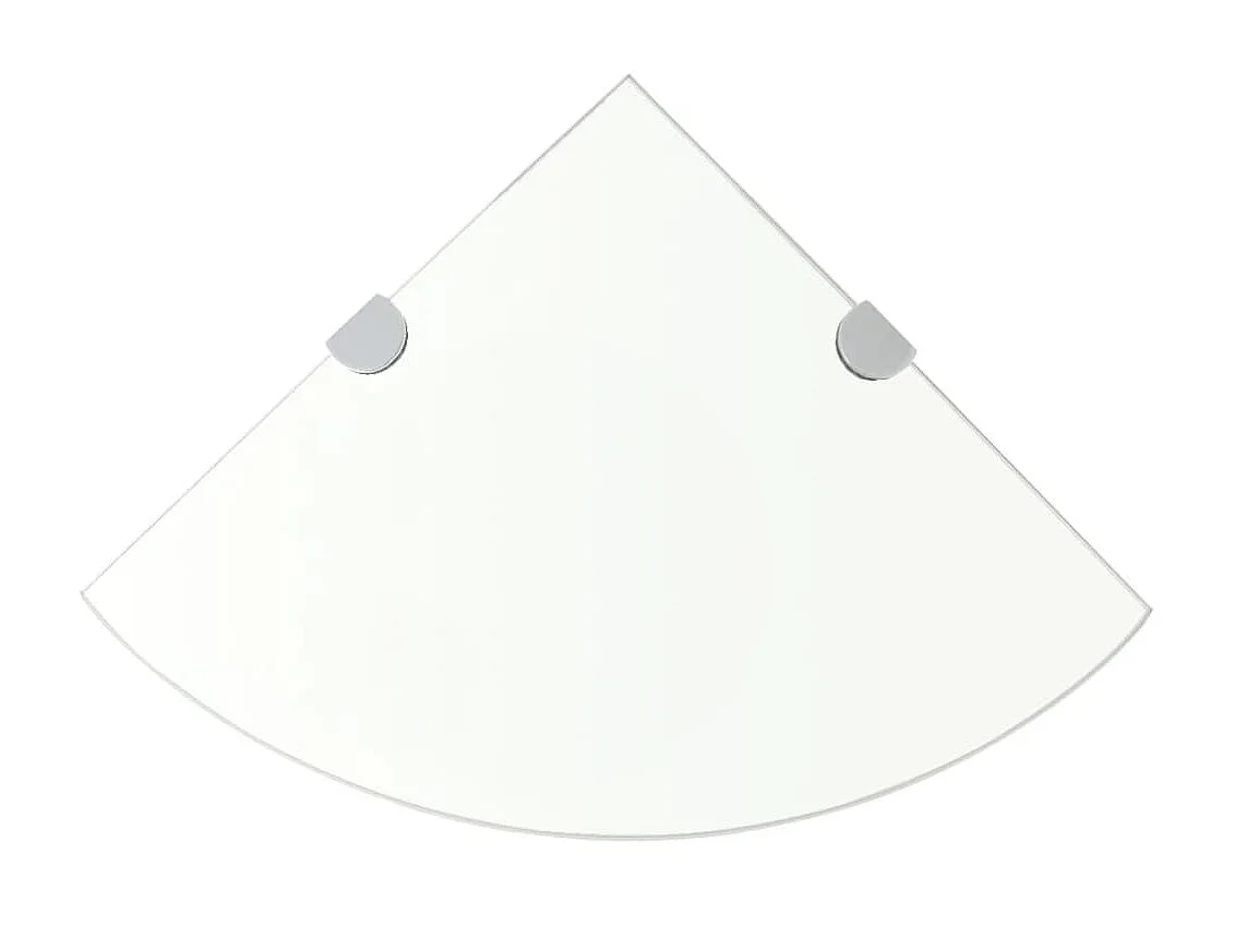 Étagère de coin + supports chromés Verre Transparent 25 x 25 cm OFR91715 BonneVie Meuble