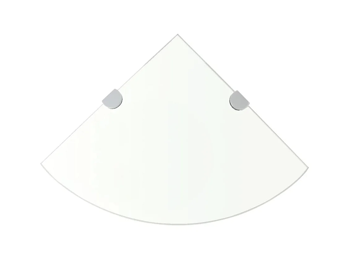 Étagère de coin + supports chromés Verre Transparent 25 x 25 cm OFR91715 BonneVie Meuble