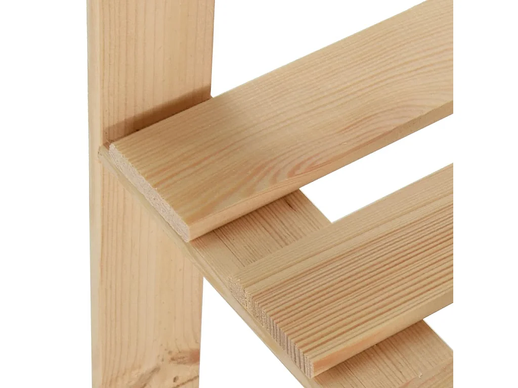 Étagère d'angle de rangement 5 niveaux 82,5x82,5x170 cm Pin OFR50287 BonneVie Meuble