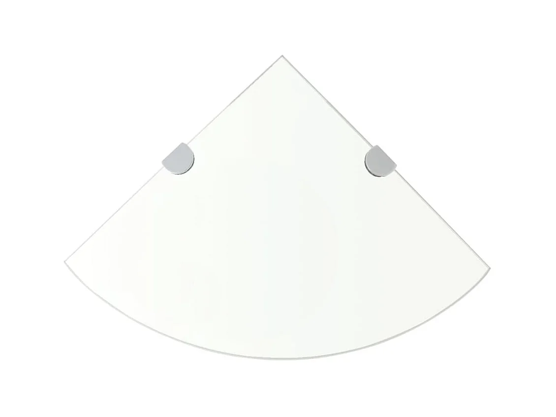 Étagères d'angle 2 pcs et supports Verre Transparent 35x35 cm OFR23859 BonneVie Meuble