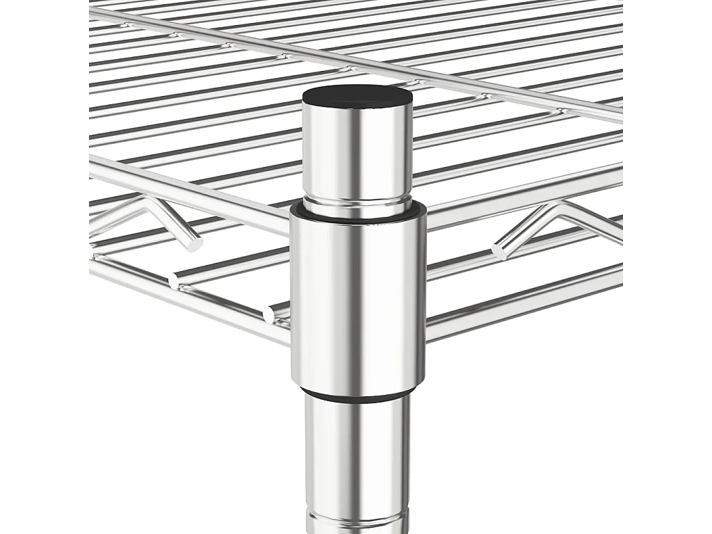 Étagère de rangement 5 niveaux roues 75x35x155 cm Chrome 250 kg OFR64326 BonneVie Meuble