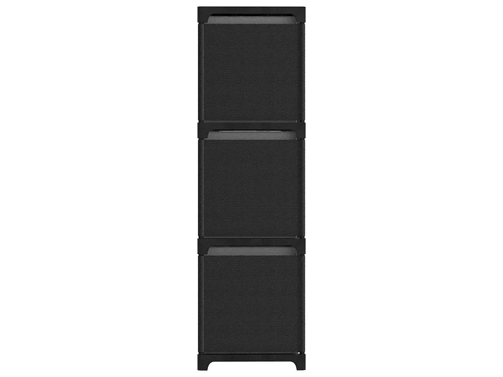 Étagère à 9 cubes avec boîtes Noir 103x30x107,5 cm Tissu OFR39092 BonneVie Meuble