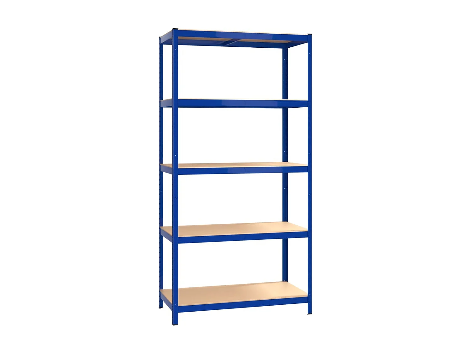 Étagères à 5 niveaux 3 pcs Bleu Acier et bois d'ingénierie OFR97923 BonneVie Meuble